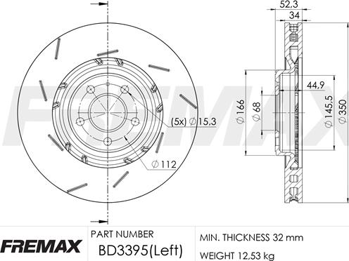 FREMAX BD-3395 - Disque de frein cwaw.fr