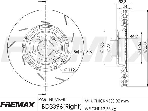 FREMAX BD-3396 - Disque de frein cwaw.fr