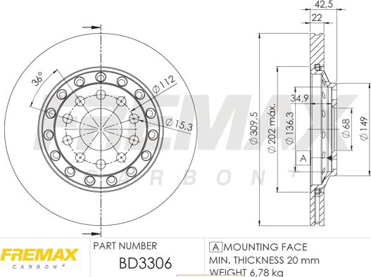 FREMAX BD-3306 - Disque de frein cwaw.fr