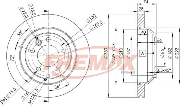 FREMAX BD-3328 - Disque de frein cwaw.fr