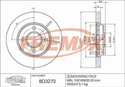 FREMAX BD-3270 - Disque de frein cwaw.fr