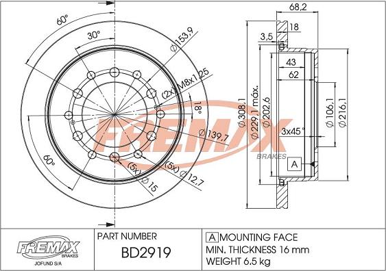 FREMAX BD-2919 - Disque de frein cwaw.fr