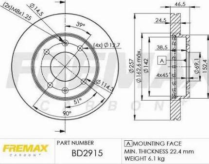 FREMAX BD-2915 - Disque de frein cwaw.fr