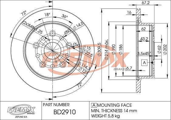 FREMAX BD-2910 - Disque de frein cwaw.fr