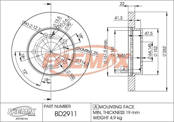 FREMAX BD-2911 - Disque de frein cwaw.fr