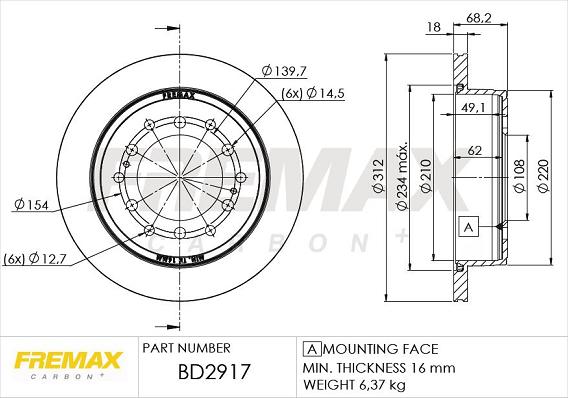 FREMAX BD-2917 - Disque de frein cwaw.fr