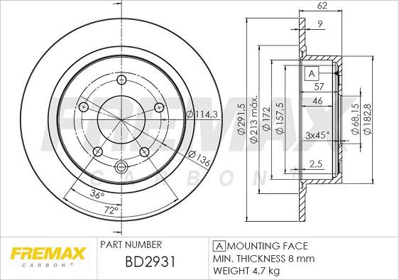 FREMAX BD-2931 - Disque de frein cwaw.fr