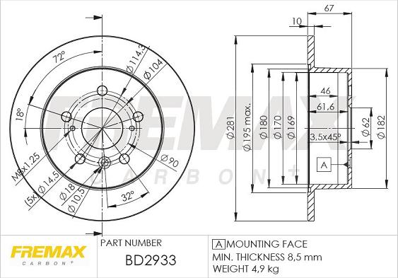 FREMAX BD-2933 - Disque de frein cwaw.fr