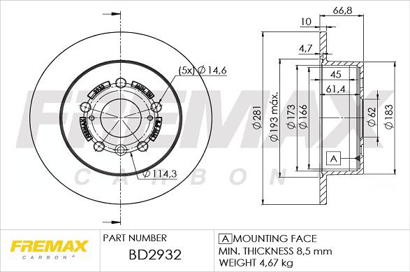 FREMAX BD-2932 - Disque de frein cwaw.fr