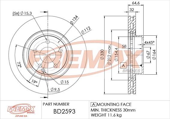 FREMAX BD-2593 - Disque de frein cwaw.fr