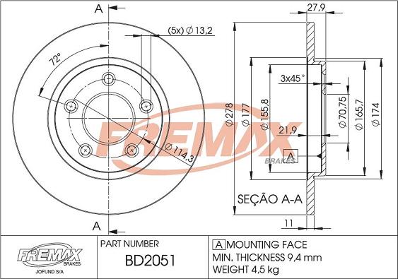 FREMAX BD-2051 - Disque de frein cwaw.fr