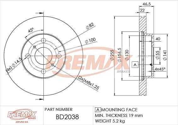 FREMAX BD-2038 - Disque de frein cwaw.fr