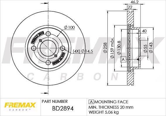 FREMAX BD-2894 - Disque de frein cwaw.fr