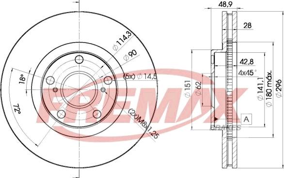 FREMAX BD-2820 - Disque de frein cwaw.fr