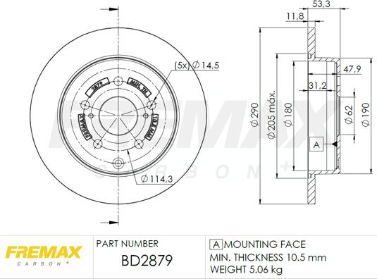 FREMAX BD-2879 - Disque de frein cwaw.fr