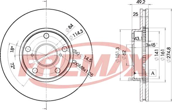 FREMAX BD-2878 - Disque de frein cwaw.fr