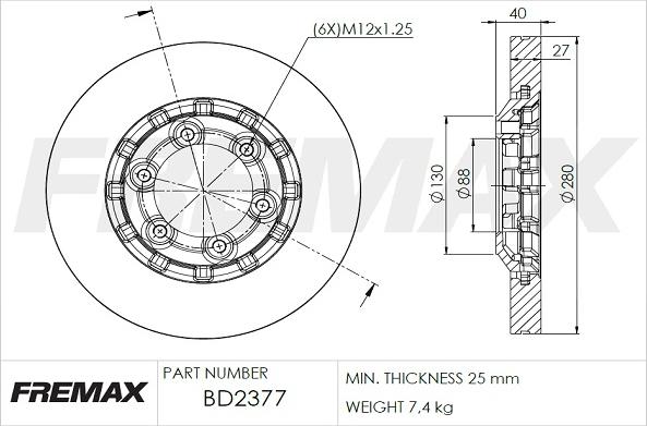 FREMAX BD-2377 - Disque de frein cwaw.fr