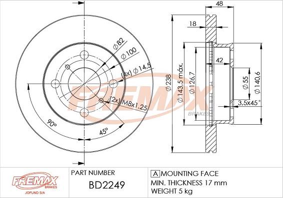 FREMAX BD-2249 - Disque de frein cwaw.fr