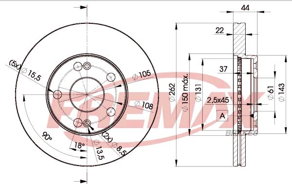 FREMAX BD-2233 - Disque de frein cwaw.fr