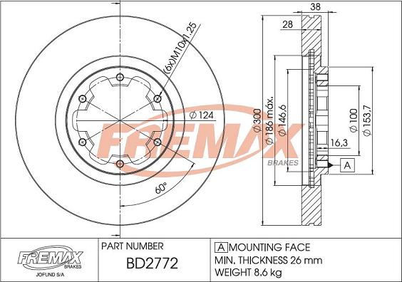 FREMAX BD-2772 - Disque de frein cwaw.fr