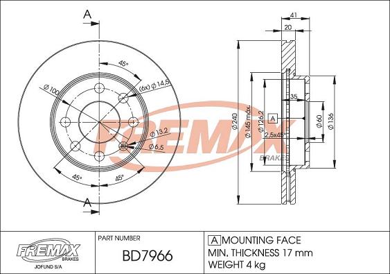 FREMAX BD-7966 - Disque de frein cwaw.fr