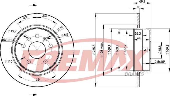 FREMAX BD-7476 - Disque de frein cwaw.fr