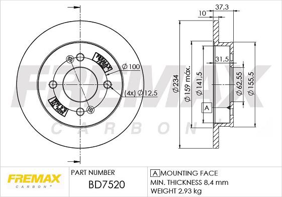 FREMAX BD-7520 - Disque de frein cwaw.fr