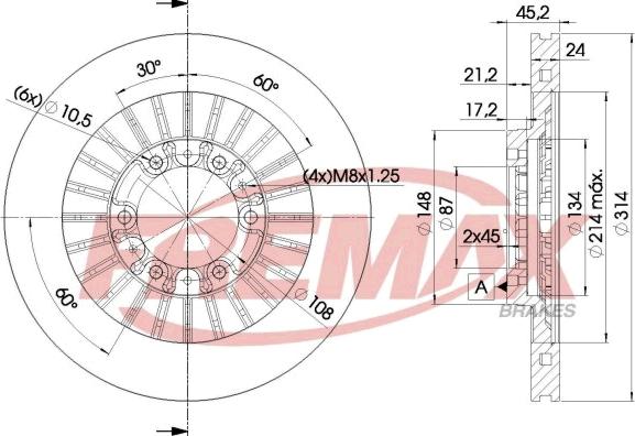 FREMAX BD-7043 - Disque de frein cwaw.fr