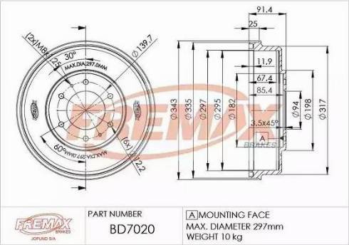 FREMAX BD-7020 - Tambour de frein cwaw.fr