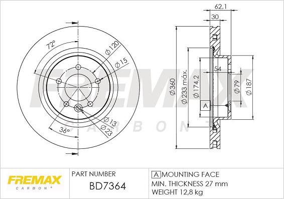 FREMAX BD-7364 - Disque de frein cwaw.fr