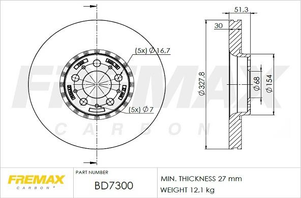 FREMAX BD-7300 - Disque de frein cwaw.fr