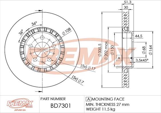 FREMAX BD-7301 - Disque de frein cwaw.fr