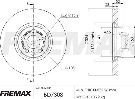 FREMAX BD-7308 - Disque de frein cwaw.fr