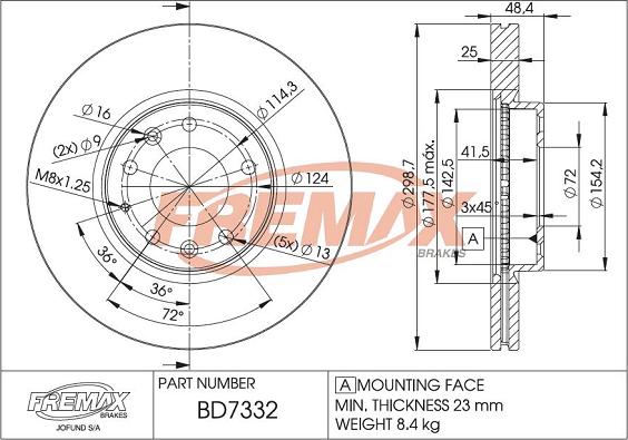 FREMAX BD-7332 - Disque de frein cwaw.fr