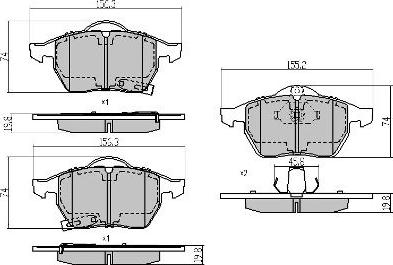 FREMAX FBP-0998 - Kit de plaquettes de frein, frein à disque cwaw.fr