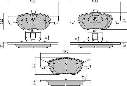 FREMAX FBP-0970 - Kit de plaquettes de frein, frein à disque cwaw.fr