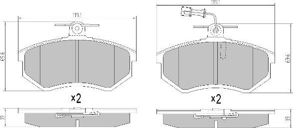 FREMAX FBP-0446 - Kit de plaquettes de frein, frein à disque cwaw.fr