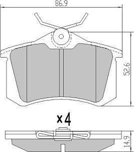 FREMAX FBP-0615 - Kit de plaquettes de frein, frein à disque cwaw.fr