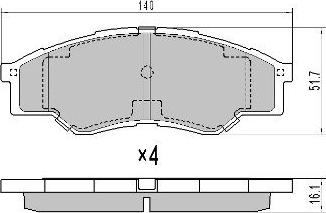 FREMAX FBP-0014 - Kit de plaquettes de frein, frein à disque cwaw.fr