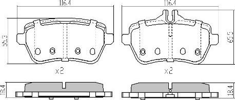 FREMAX FBP-0013 - Kit de plaquettes de frein, frein à disque cwaw.fr