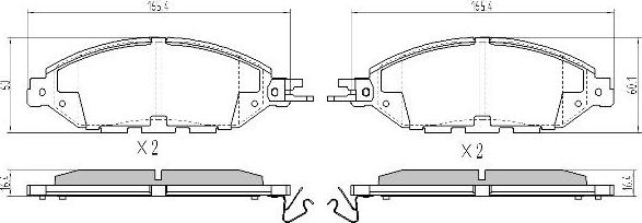 FREMAX FBP-0082 - Kit de plaquettes de frein, frein à disque cwaw.fr