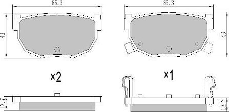 FREMAX FBP-0027 - Kit de plaquettes de frein, frein à disque cwaw.fr