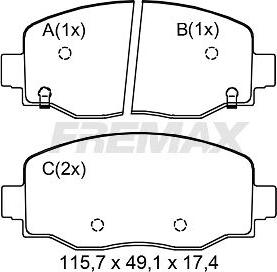 FREMAX FBP-0176 - Kit de plaquettes de frein, frein à disque cwaw.fr