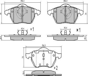 FREMAX FBP-0869 - Kit de plaquettes de frein, frein à disque cwaw.fr