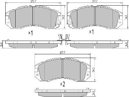 FREMAX FBP-0816 - Kit de plaquettes de frein, frein à disque cwaw.fr