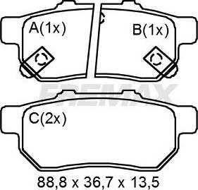 Valeo 606464 - Kit de plaquettes de frein, frein à disque cwaw.fr