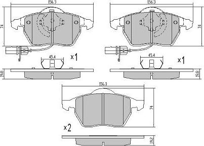 FREMAX FBP-0876-01 - Kit de plaquettes de frein, frein à disque cwaw.fr