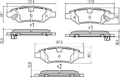 FREMAX FBP-0322 - Kit de plaquettes de frein, frein à disque cwaw.fr