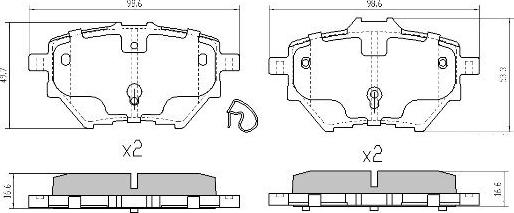 FREMAX FBP-0760 - Kit de plaquettes de frein, frein à disque cwaw.fr