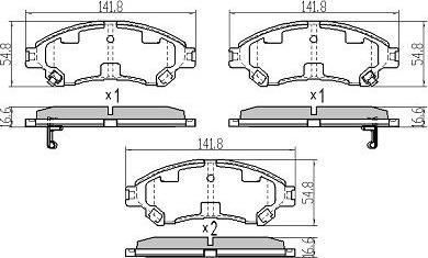 FREMAX FBP-1998 - Kit de plaquettes de frein, frein à disque cwaw.fr